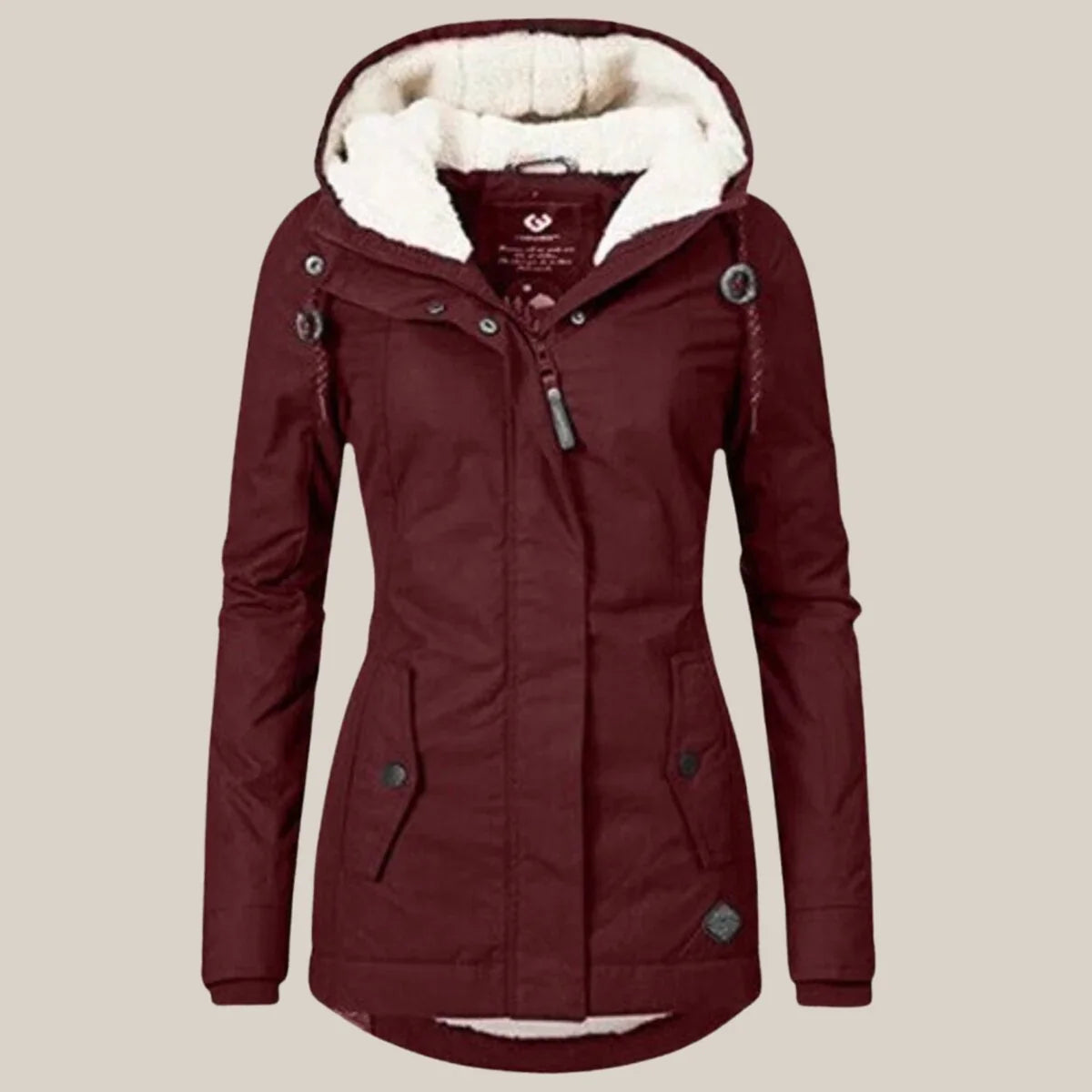 Women's Waterproof Jacket | Sherpa Lined Hooded Quilted