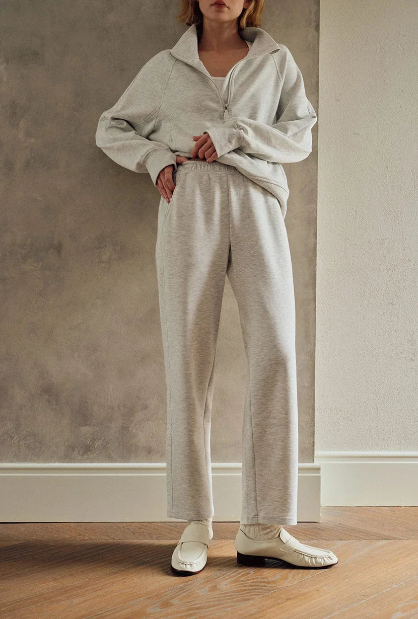 Women's White Pants | Cotton Blend Tapered Ankle Fit