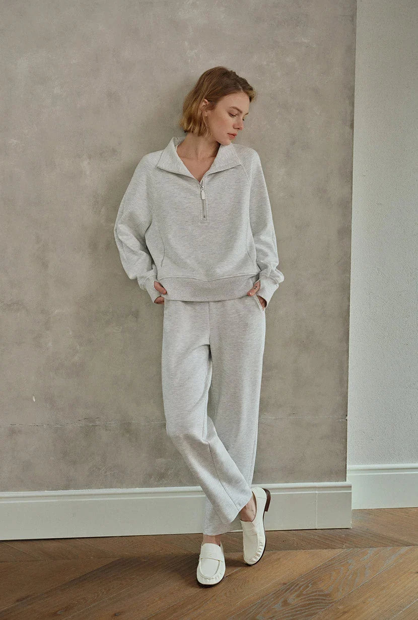 Women's White Pants | Cotton Blend Tapered Ankle Fit
