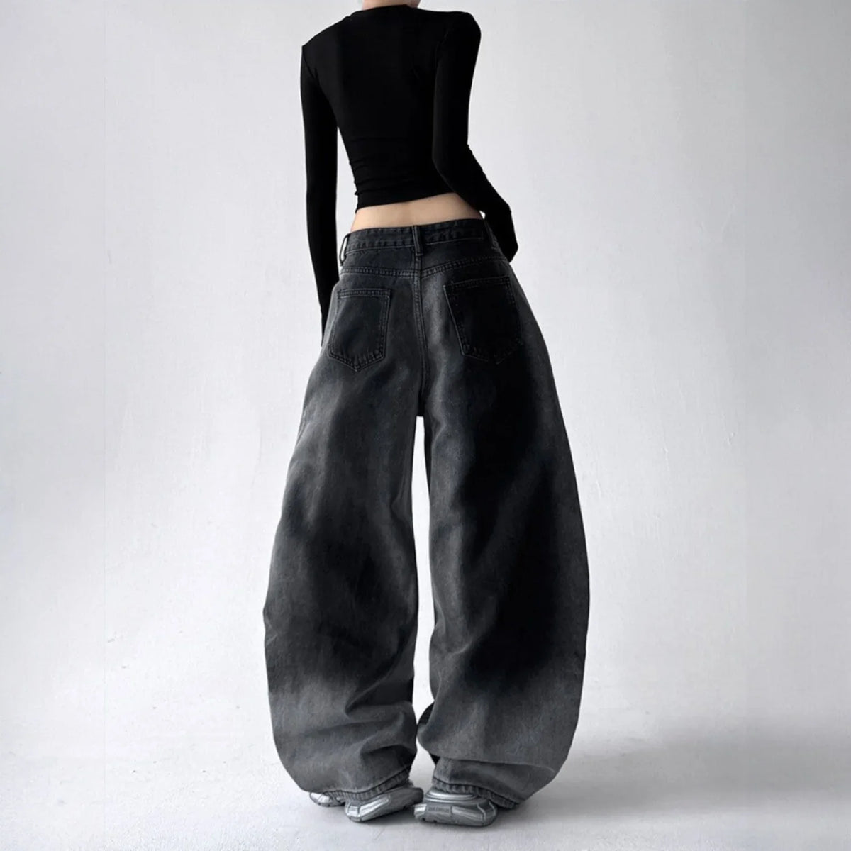 Women's Wide Leg Jeans | Baggy Denim Belted