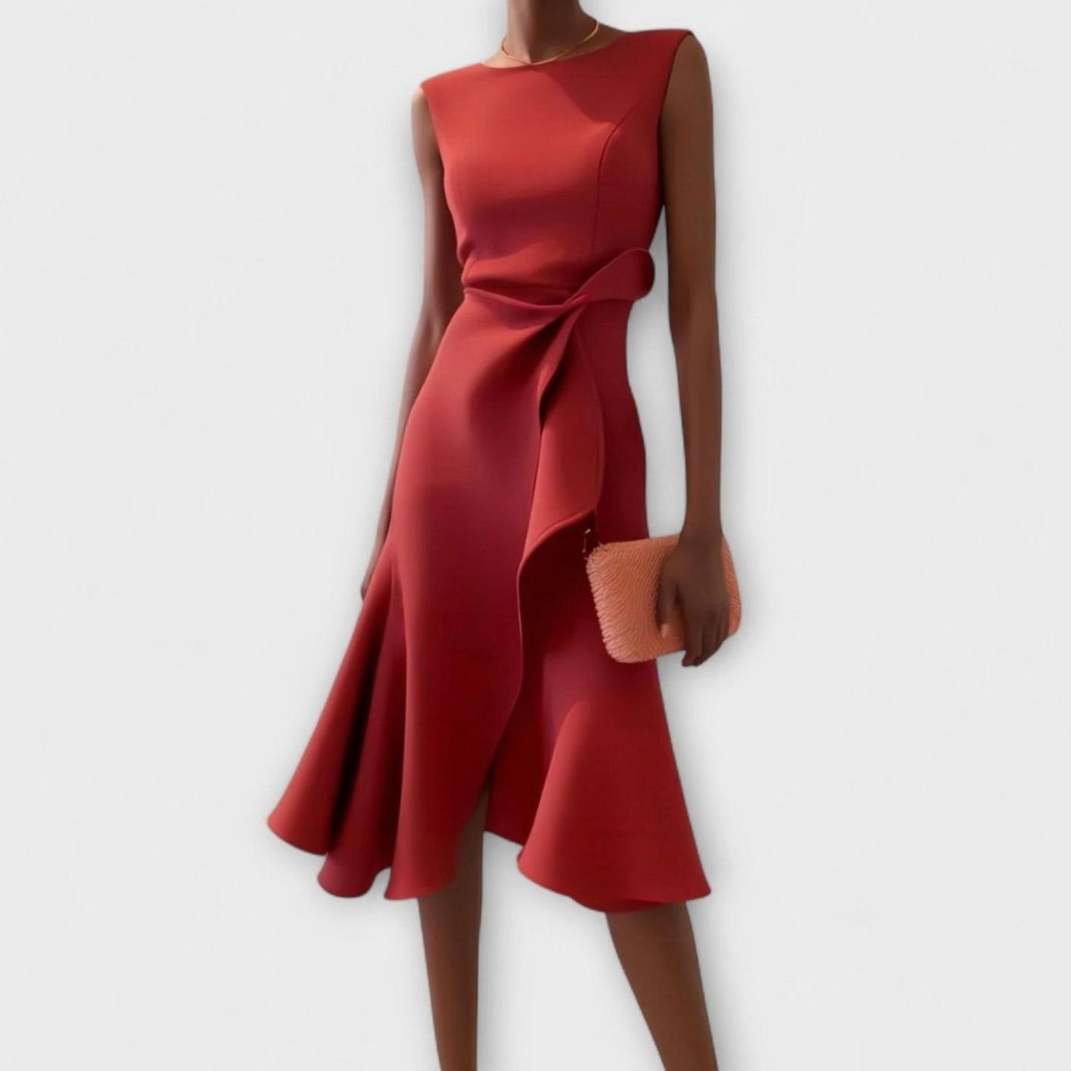 Women's Asymmetrical Sleeveless Flared Midi Dress