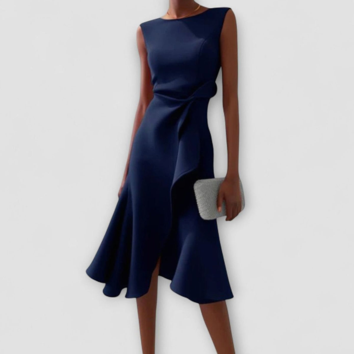 Women's Asymmetrical Sleeveless Flared Midi Dress