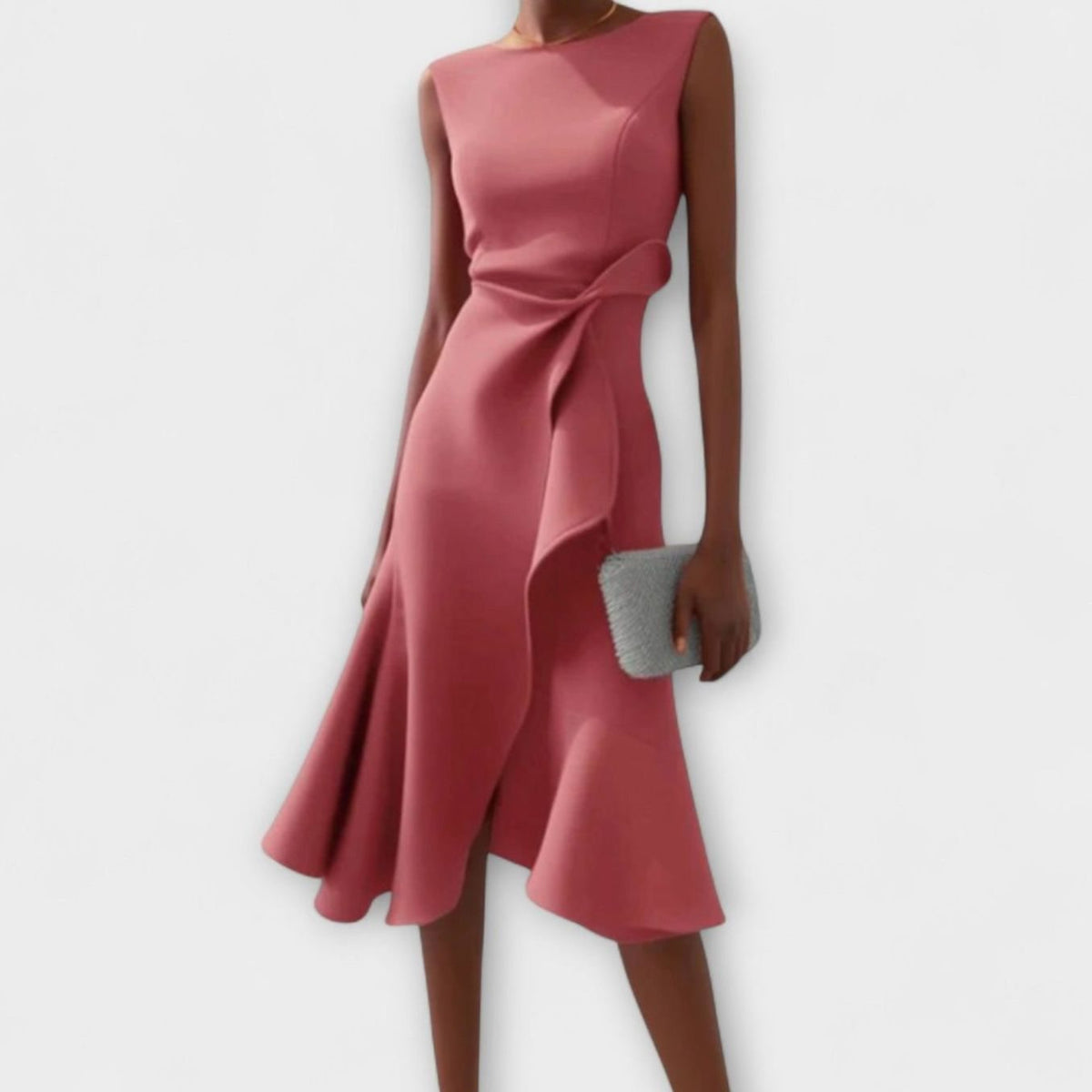 Women's Asymmetrical Sleeveless Flared Midi Dress