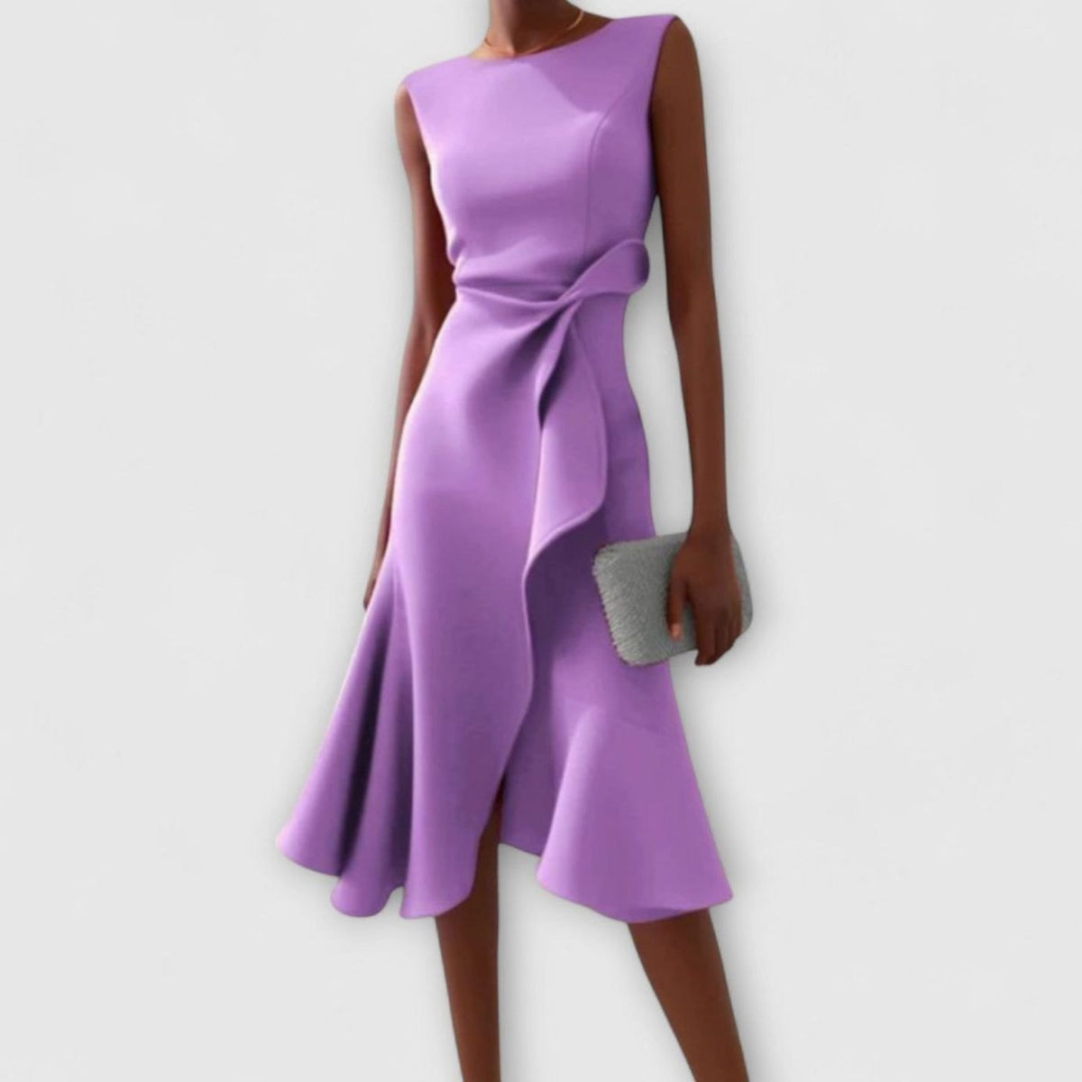 Women's Asymmetrical Sleeveless Flared Midi Dress
