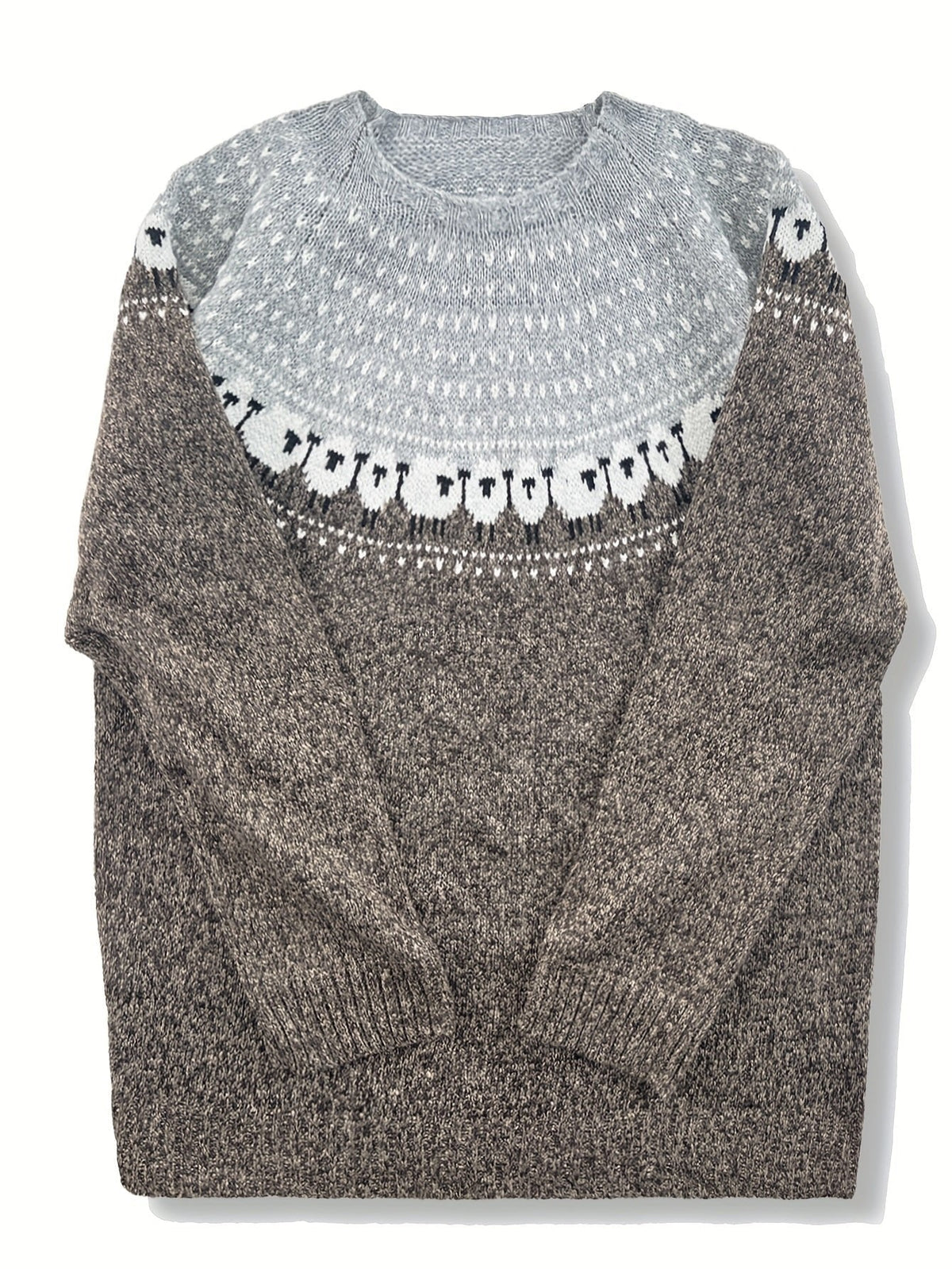 Women's Turtleneck Sweater with Wool and Knit | For Winter | Size S-5XL | Grey