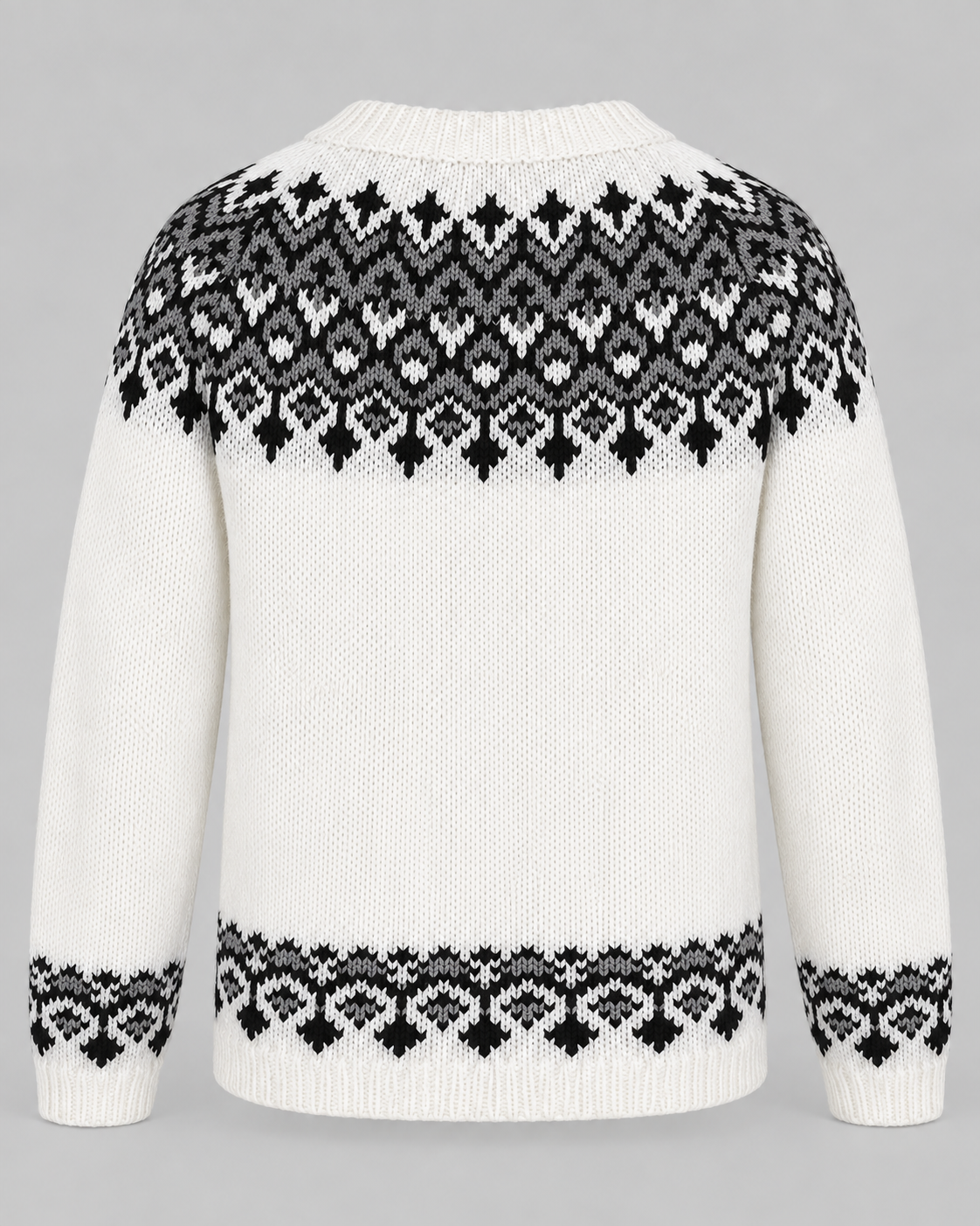 Women's Fair Isle Sweater - Crew Neck Geometric Knit