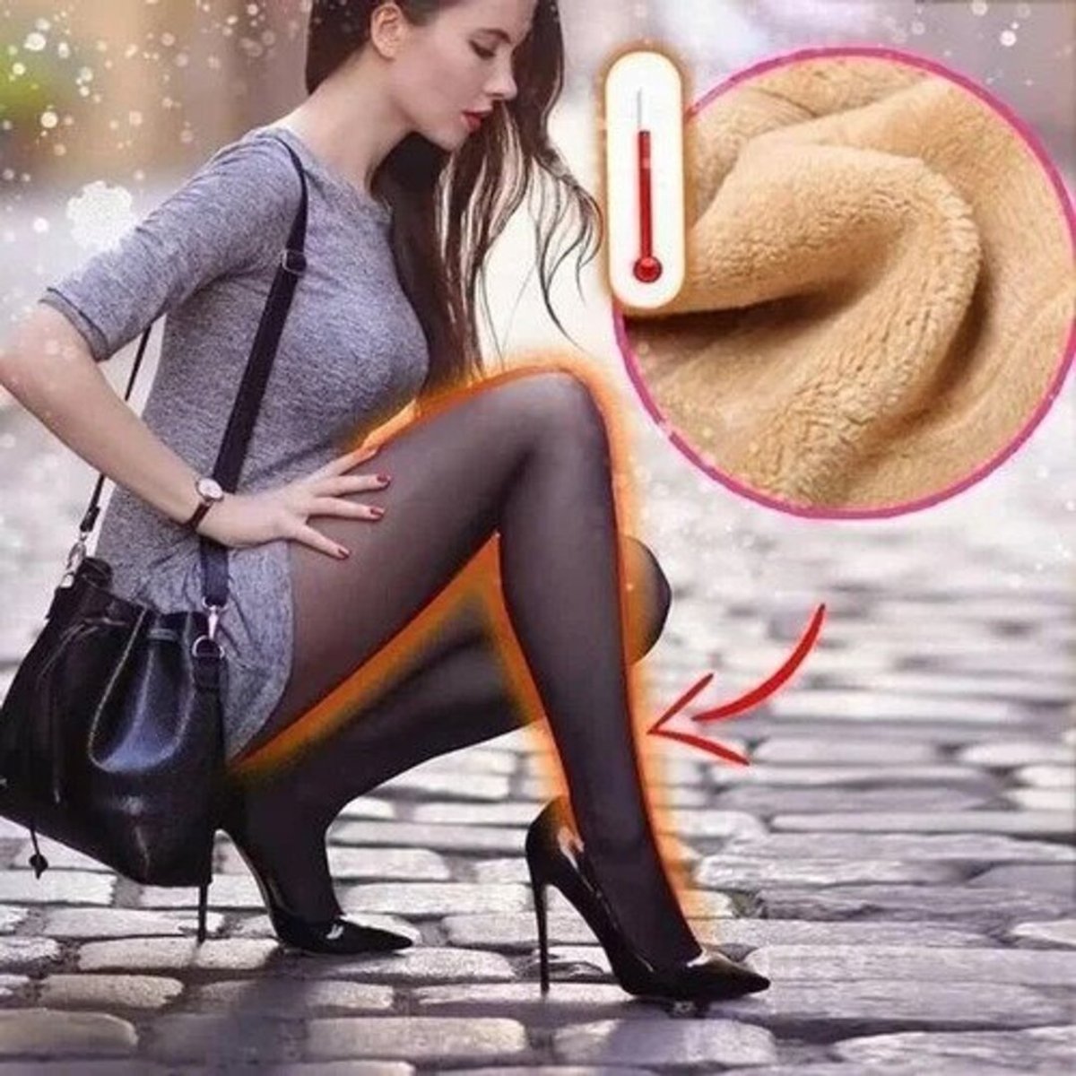 Women's High-Waist Fleece-Lined Thermal Tummy-Control Legging