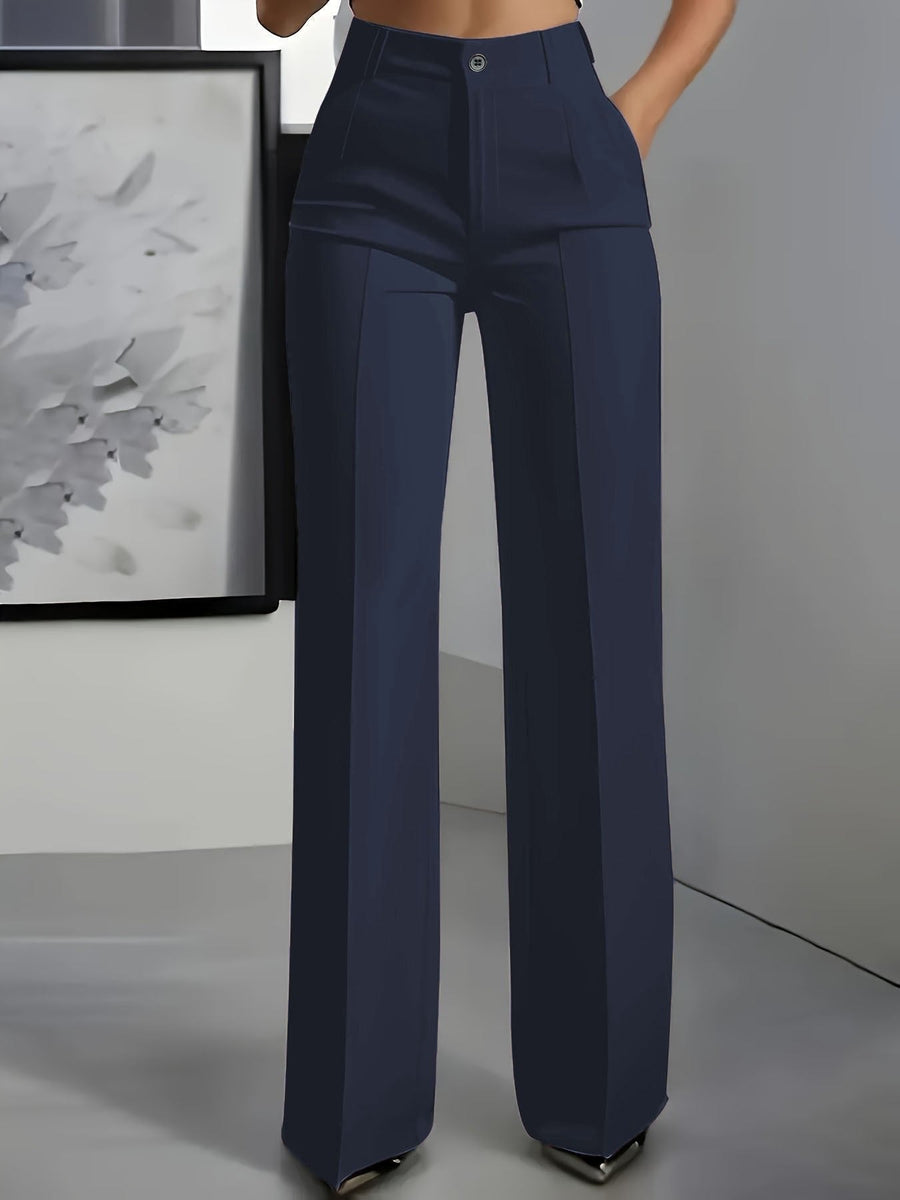 Women's High Waisted Wide Leg Pants with Front Pleats