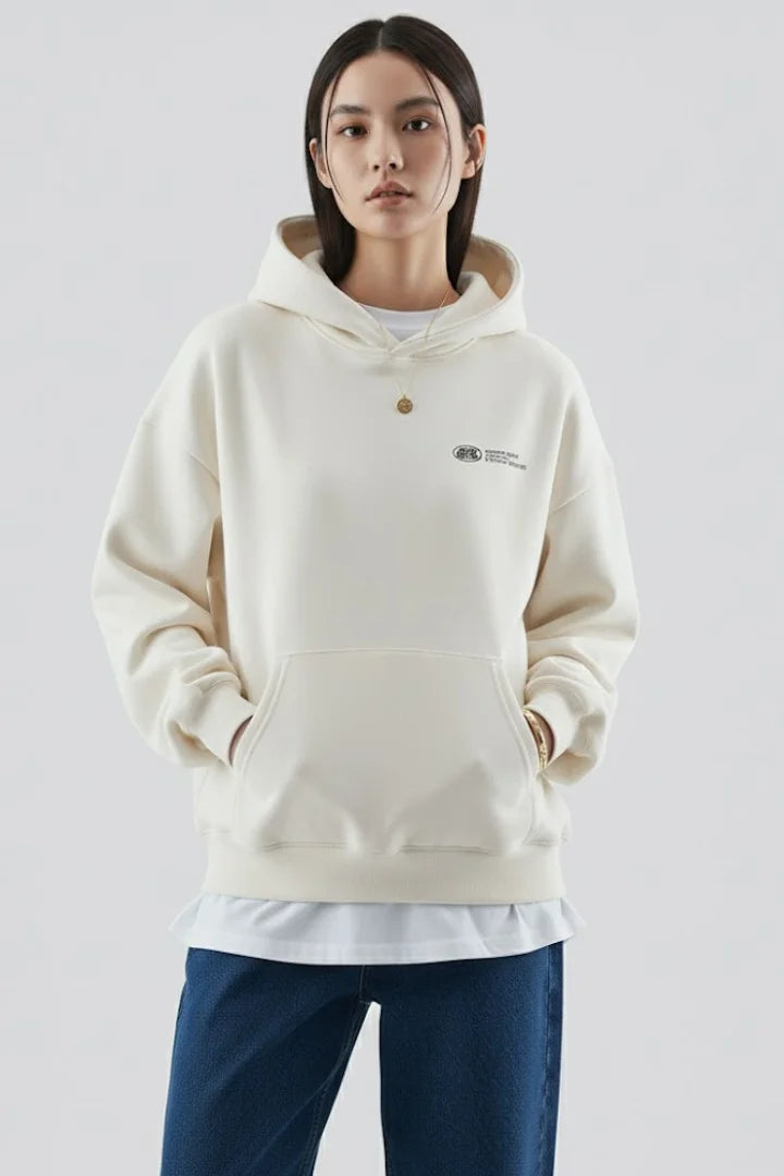 Women’s hoodie with front print and pullover design