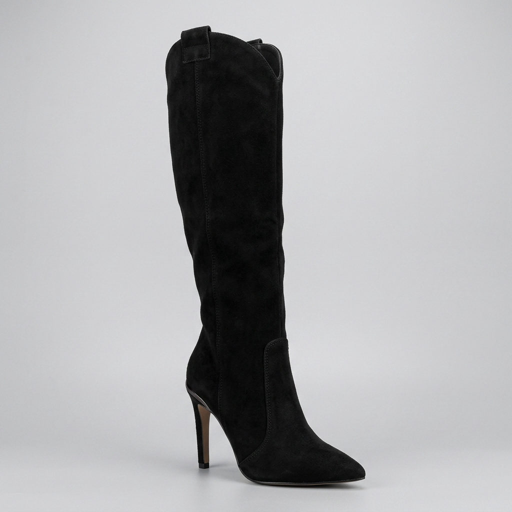 Women's Knee High Boots Stiletto Heel and Pointed Toe | Back Pull Tab, Slim Fitted Shaft | Sizes 3.5-8.5, 3 Colors