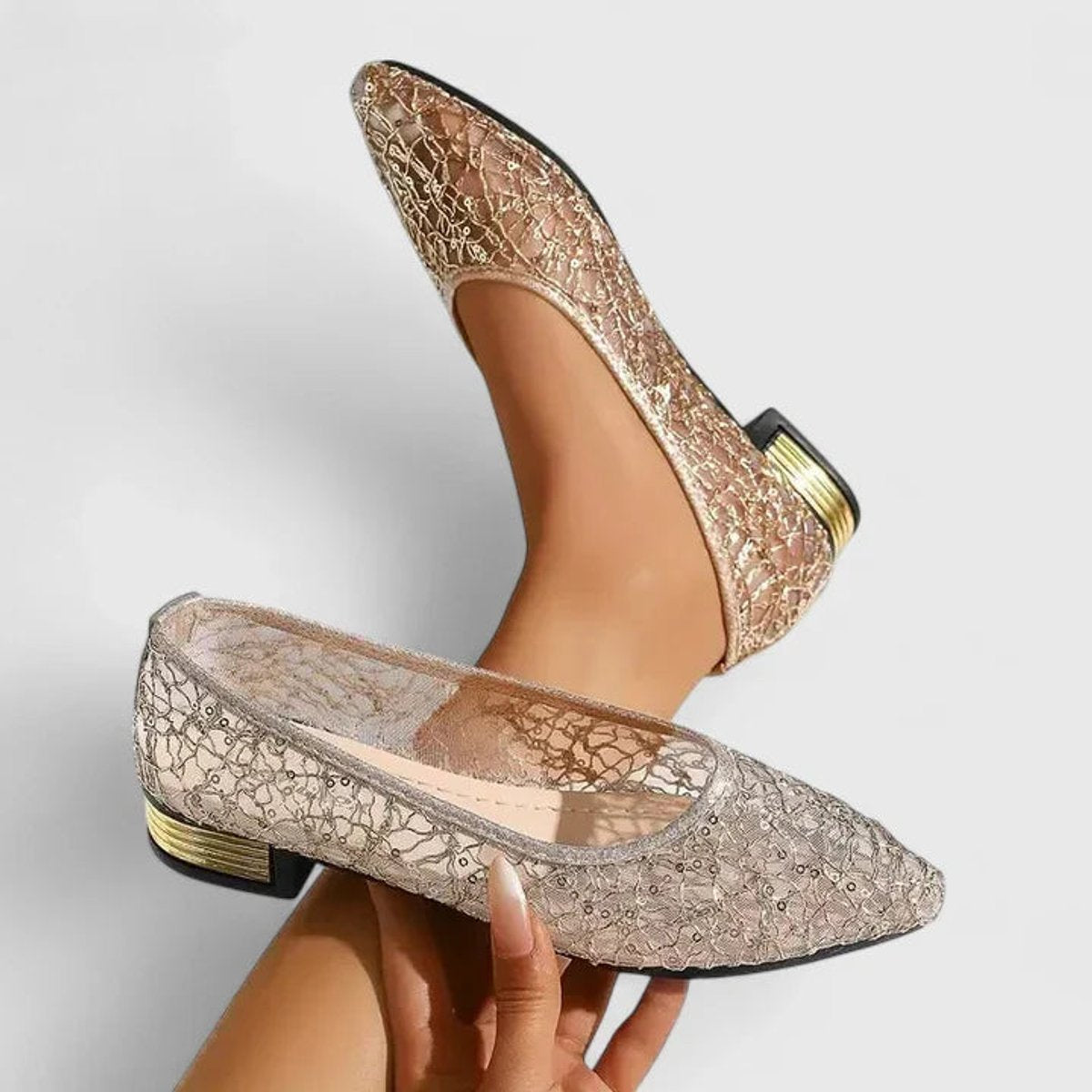 Women's Lace Mesh Slip-On Orthopedic Comfort Flats