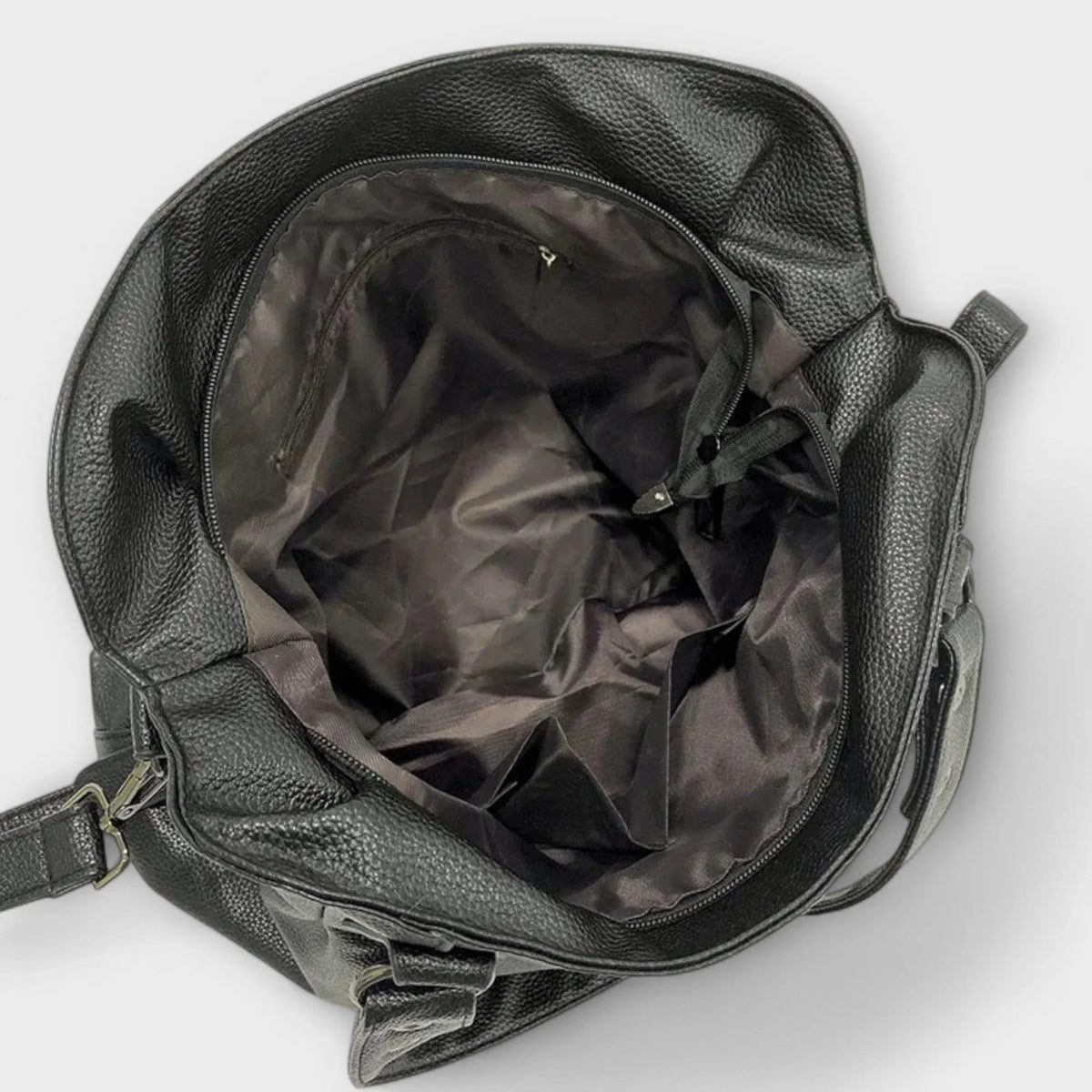 Women's large capacity vegan leather shoulder bag