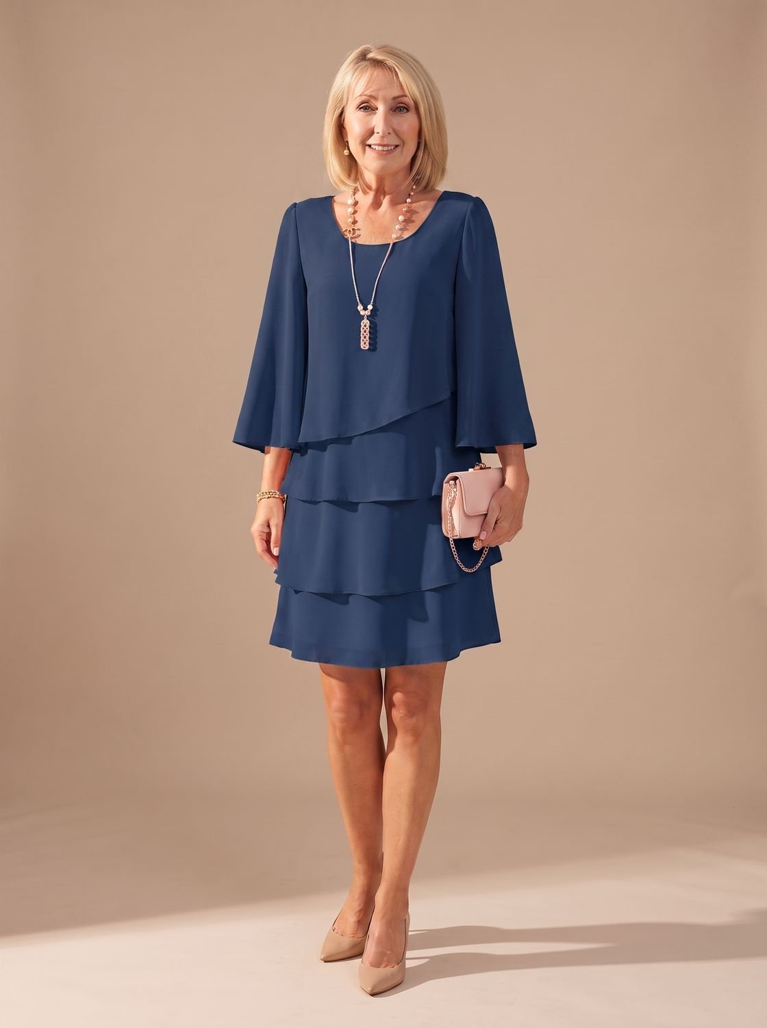 Madison | Women's Layered Ruffle A-Line Occasion Dress