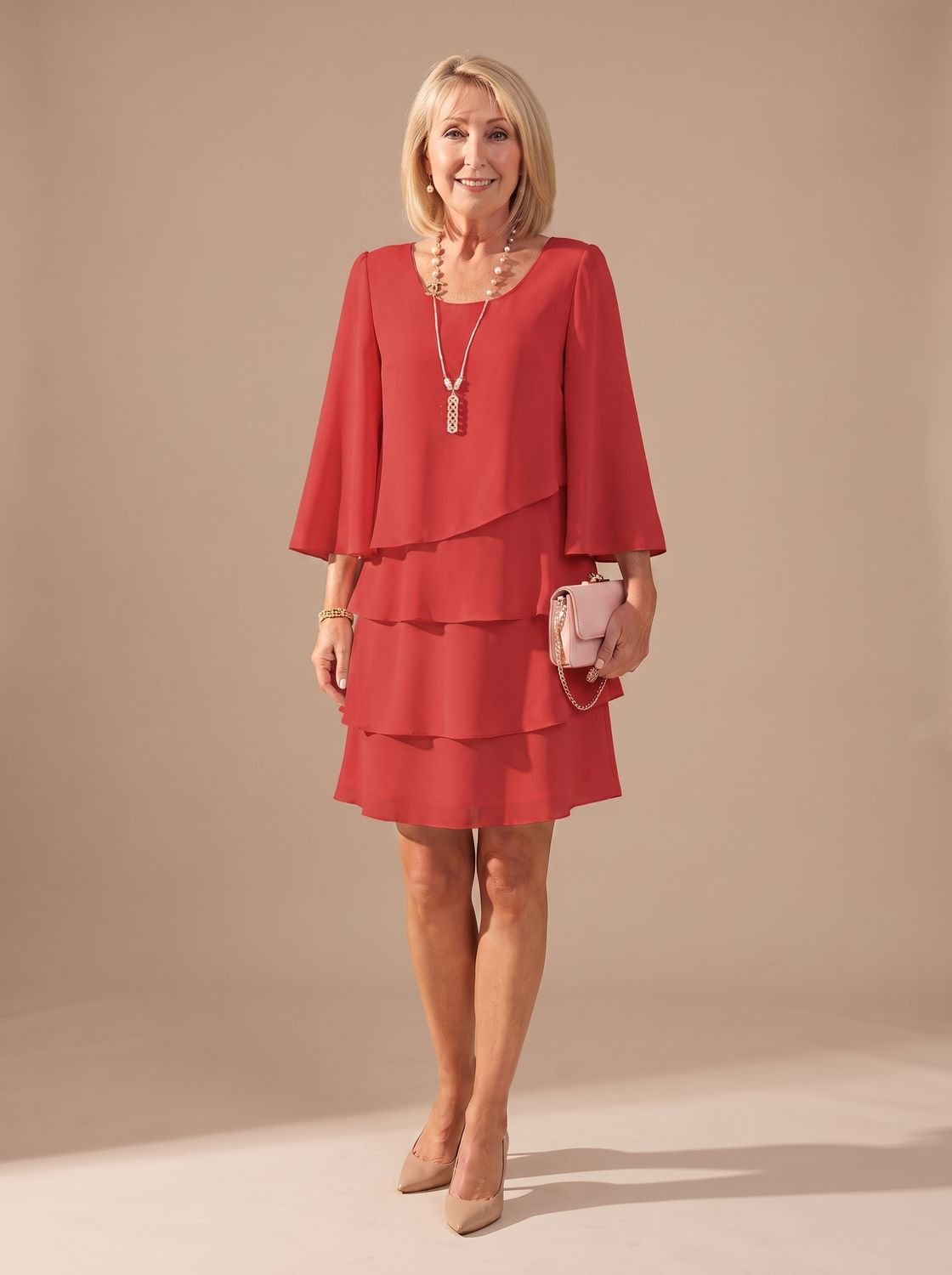 Madison | Women's Layered Ruffle A-Line Occasion Dress