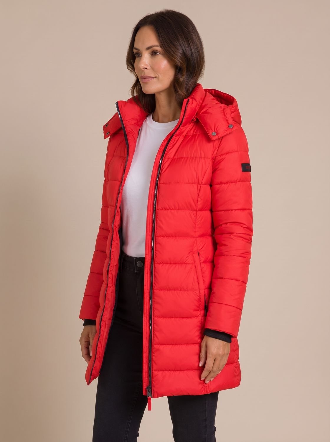 Madison | Women's Long Hooded Quilted Puffer Jacket with Full-Zip