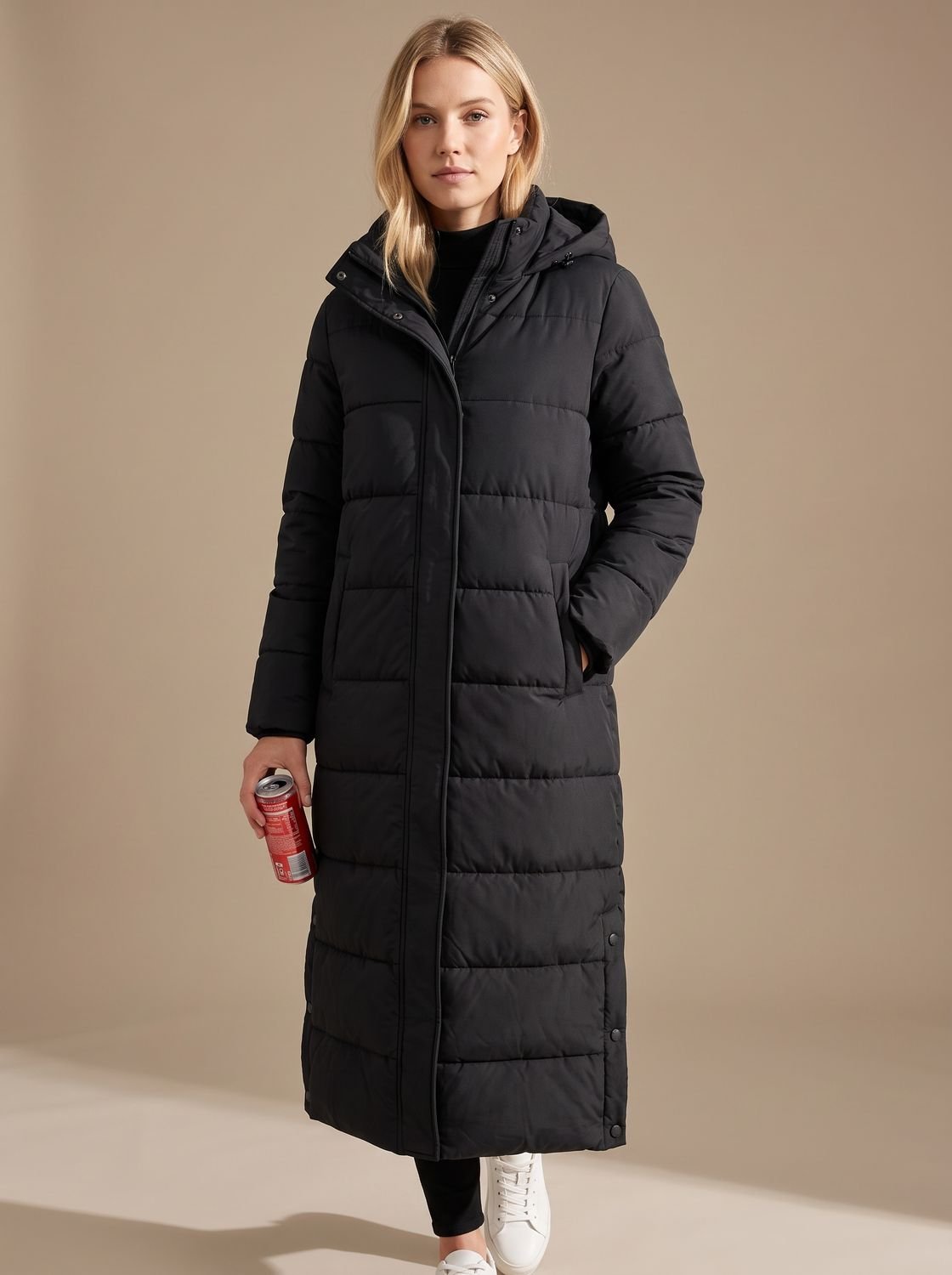 Olivia | Women's Long Quilted Hooded Puffer Jacket