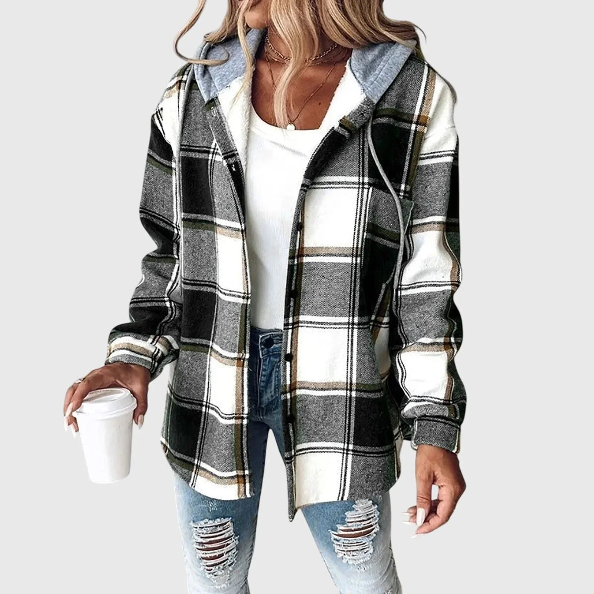 Women's mesh button placket jacket