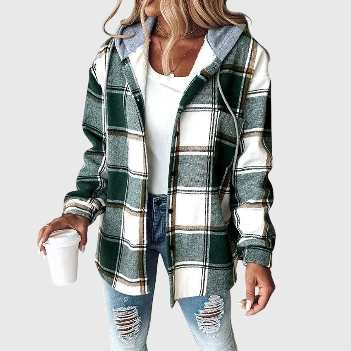 Women's mesh button placket jacket