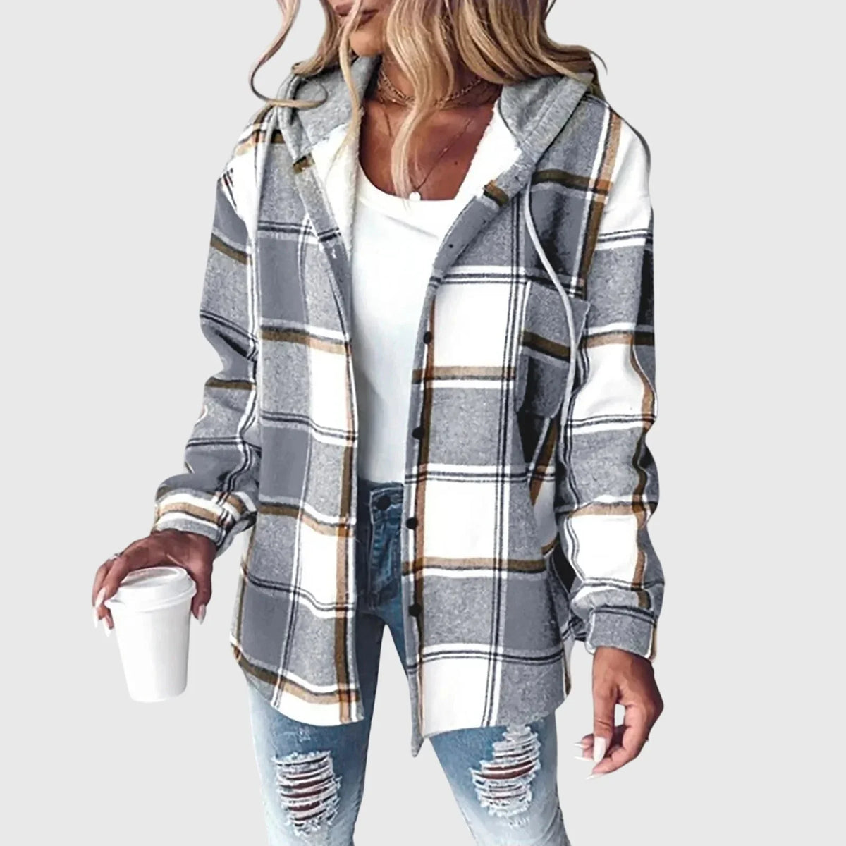 Women's mesh button placket jacket