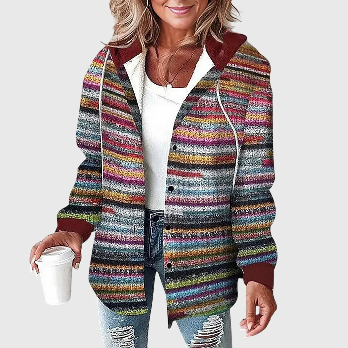 Women's mesh button placket jacket