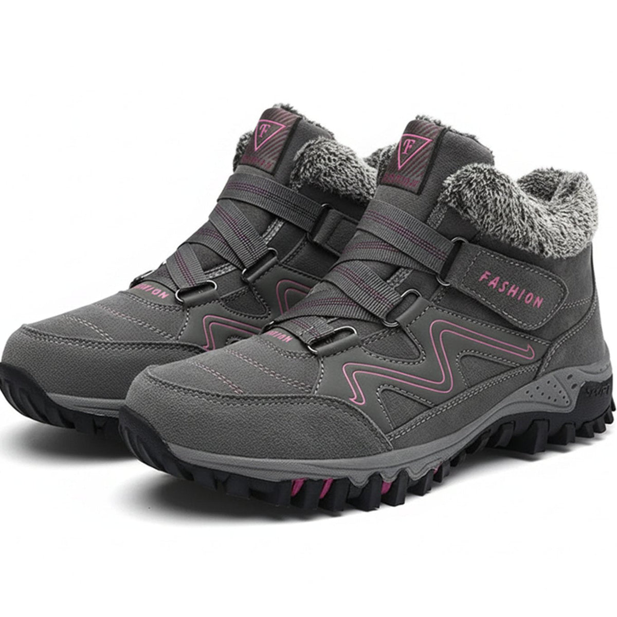 Evelyn | Women's Orthopedic Ankle Boots Faux-Fur Lace-Up Winter Sneaker Boots