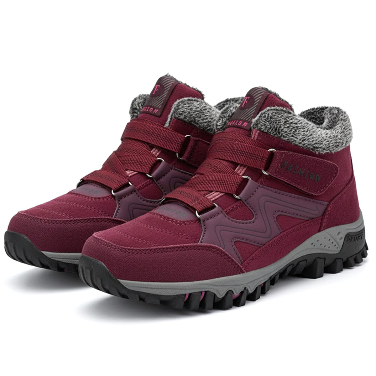Evelyn | Women's Orthopedic Ankle Boots Faux-Fur Lace-Up Winter Sneaker Boots
