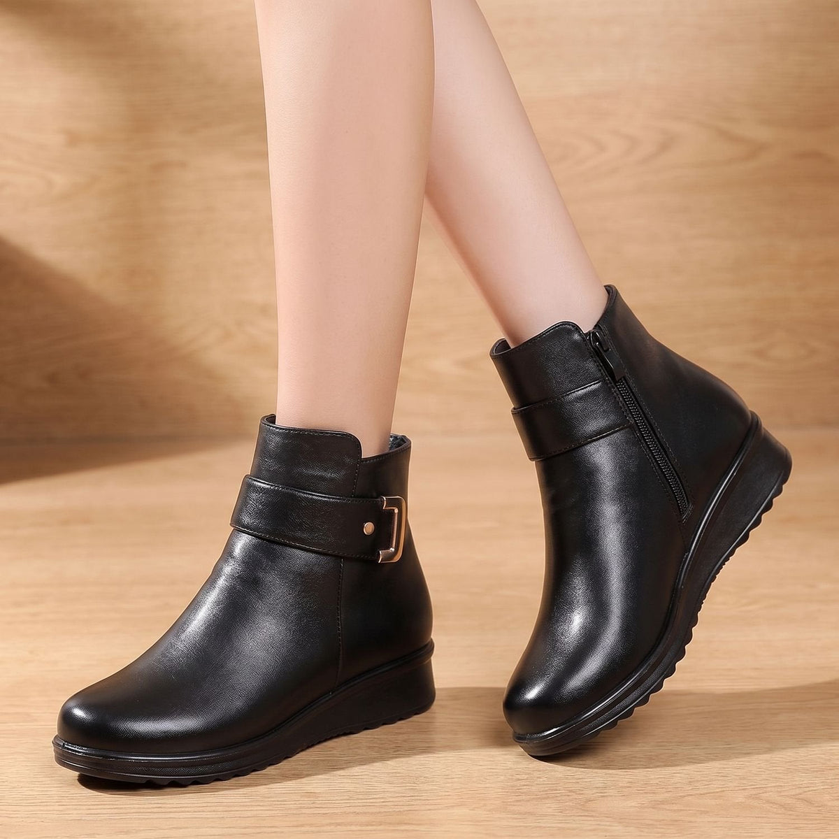 Victoria | Women's Orthopedic Arch-Support Faux Leather Ankle Boots