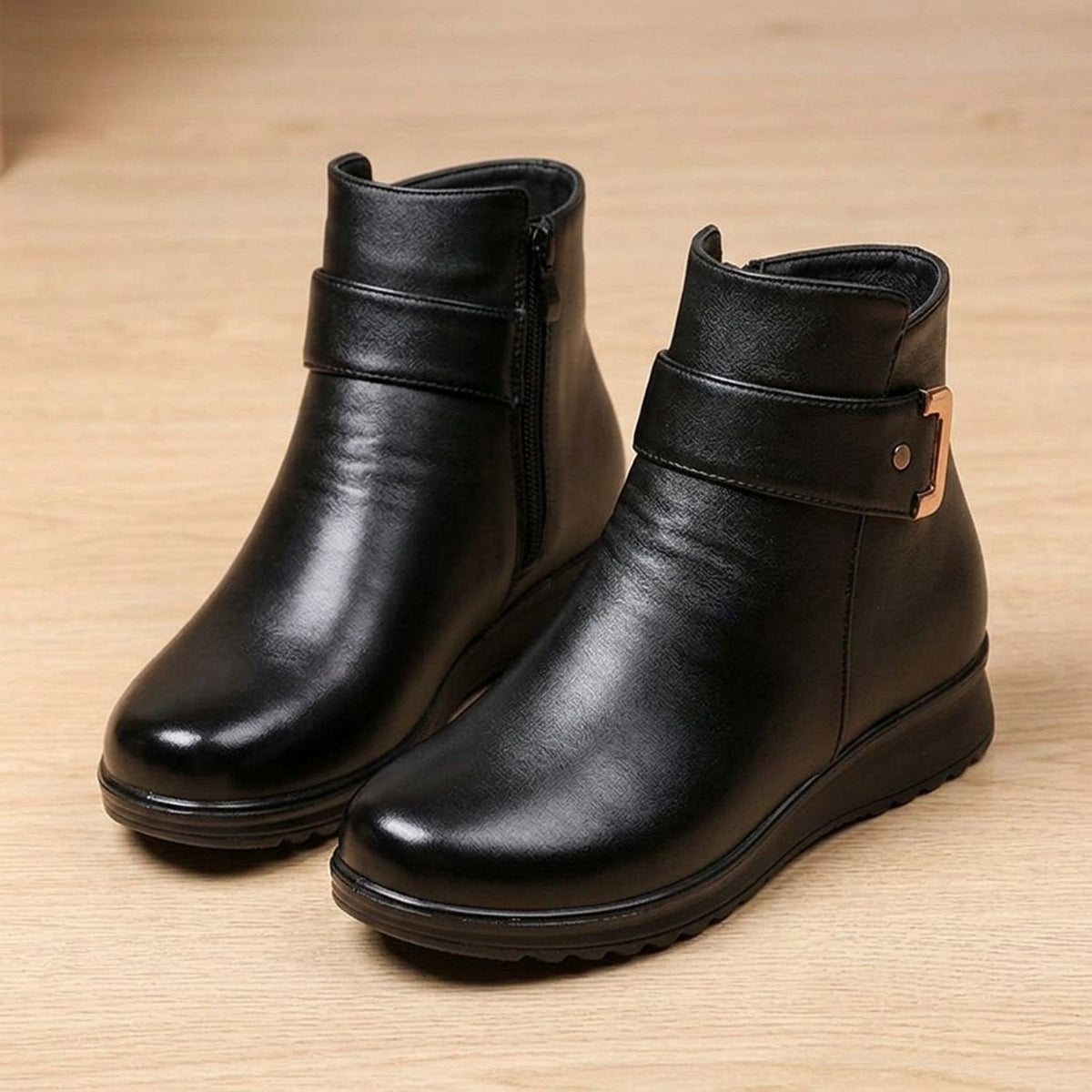Victoria | Women's Orthopedic Arch-Support Faux Leather Ankle Boots