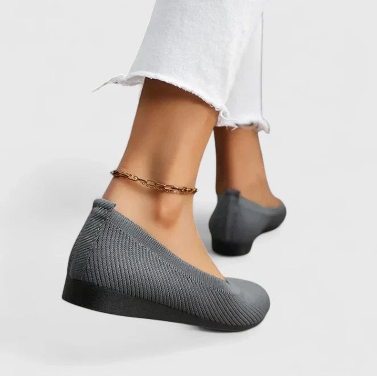 Women's Orthopedic Arch-Support Knit Slip-On Flats