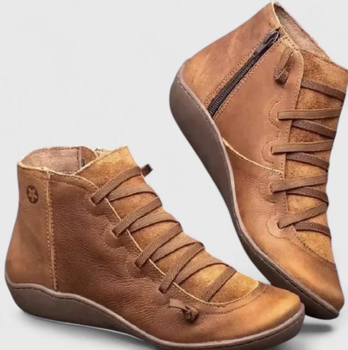 Women's Orthopedic Arch-Support Lace-Up Ankle Boots