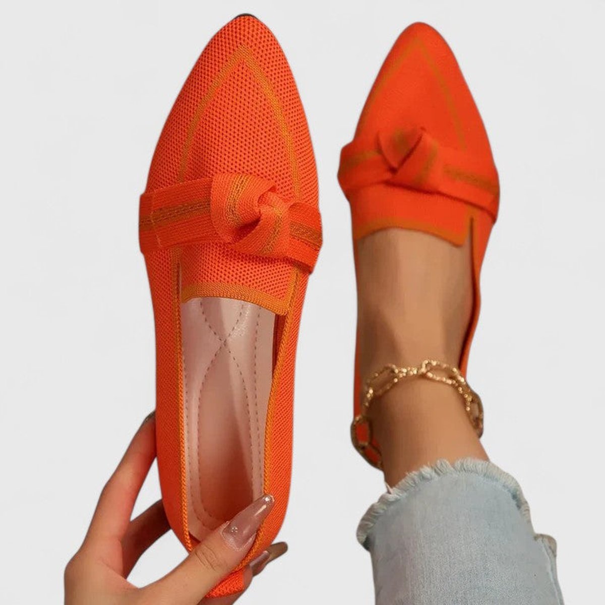 Women's Orthopedic Arch-Support Pointed-Toe Slip-On Loafers