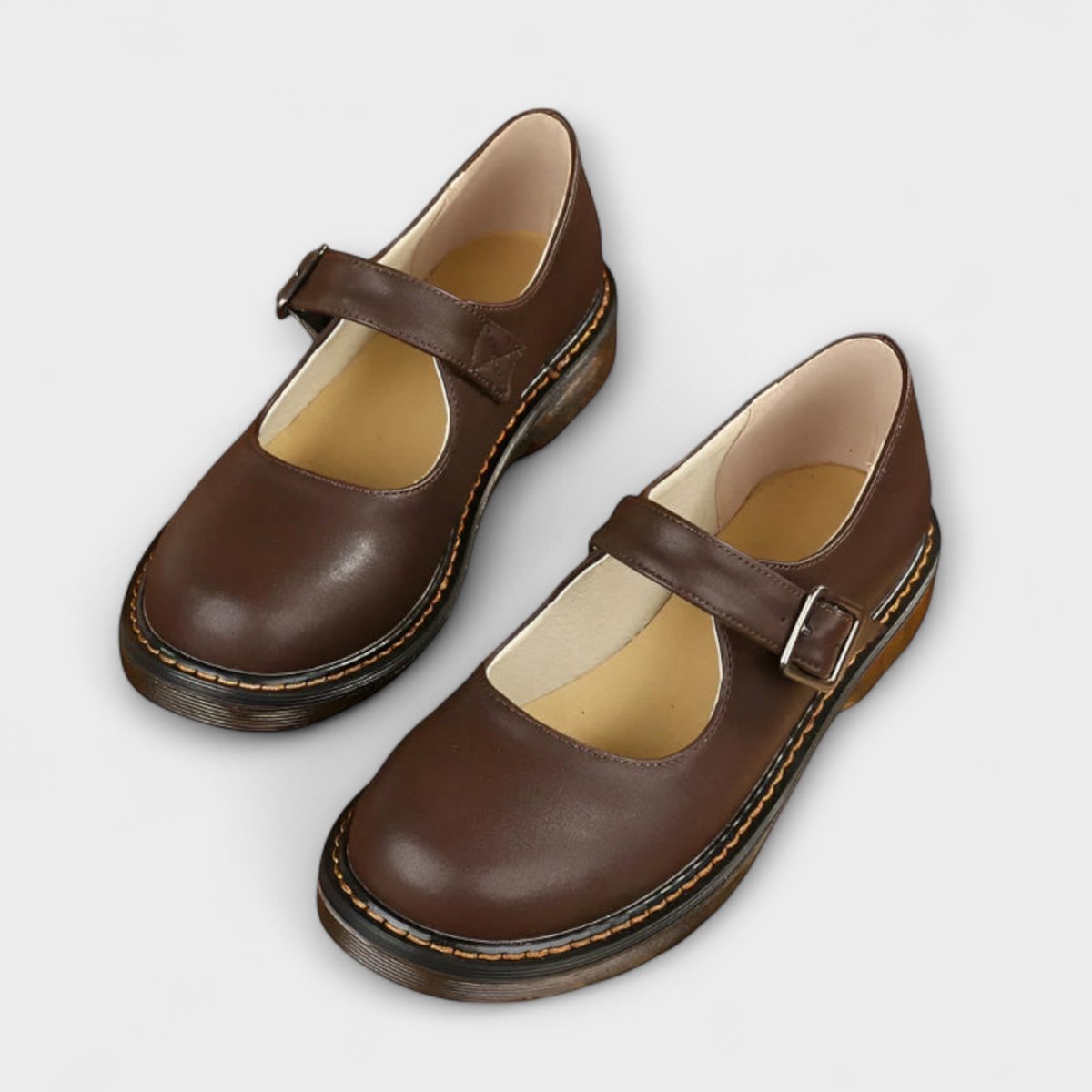 Women's Orthopedic Buckle-Strap Low-Profile Mary Jane Flats