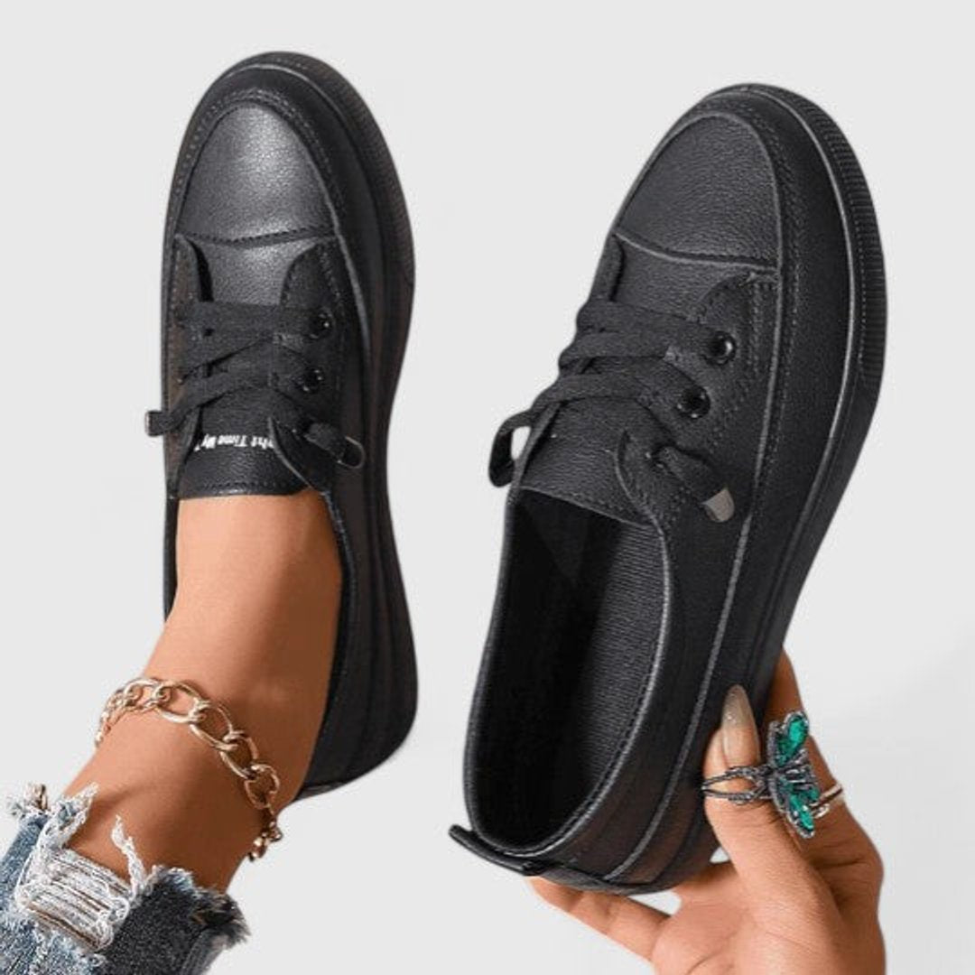 Women's Orthopedic Cushioned Lace-Up Platform Sneakers