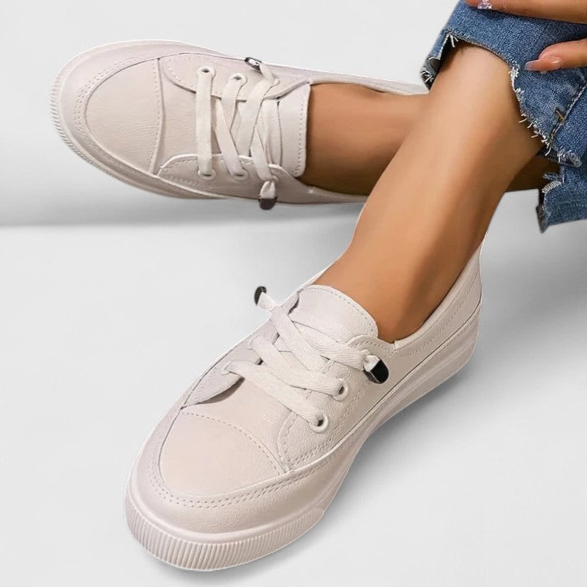 Women's Orthopedic Cushioned Lace-Up Platform Sneakers
