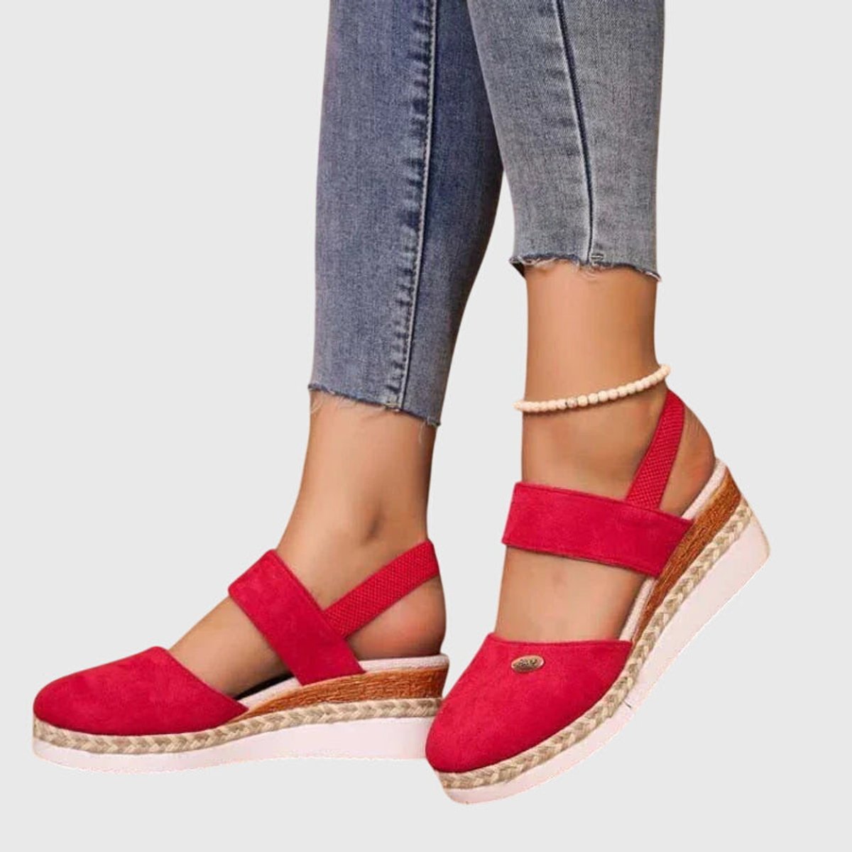 Women's Orthopedic Espadrille Wedge Slingback Sandals
