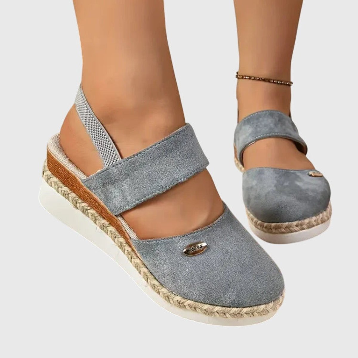 Women's Orthopedic Espadrille Wedge Slingback Sandals