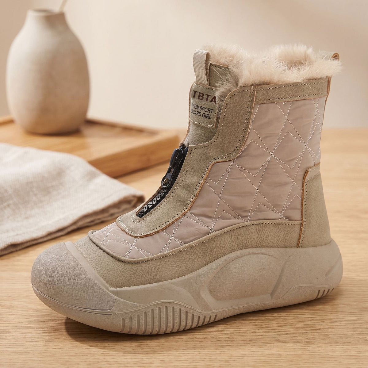 Camila | Women's Orthopedic Fur-Lined Quilted Snow Boots