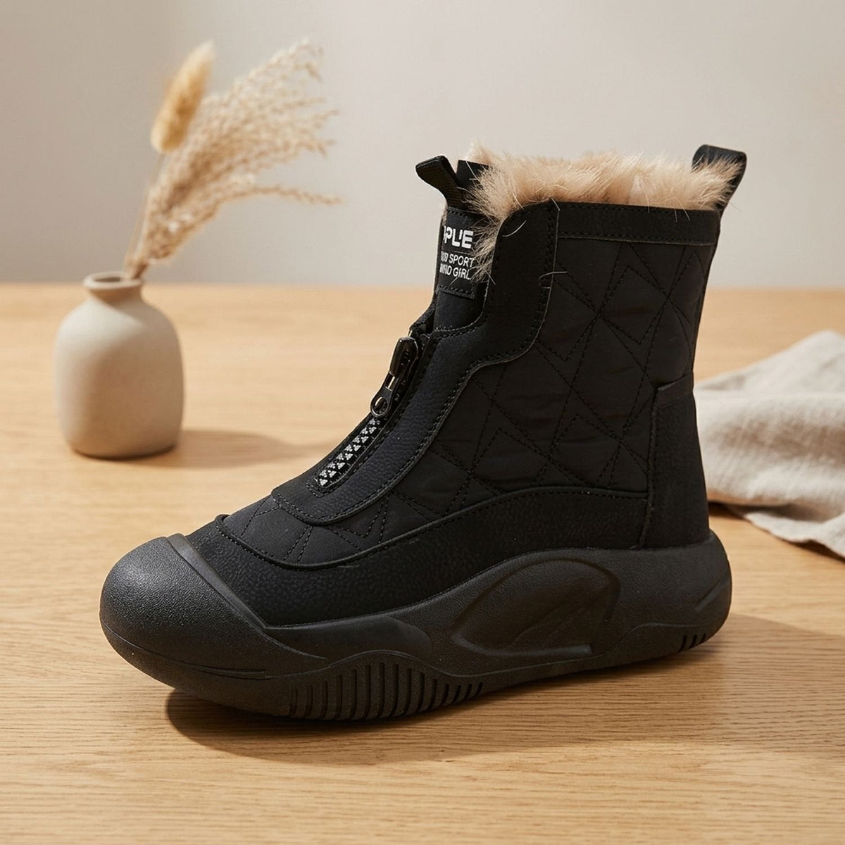 Camila | Women's Orthopedic Fur-Lined Quilted Snow Boots