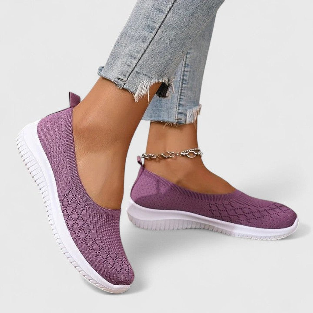 Women's Orthopedic Knit Slip-On Sneaker Flats