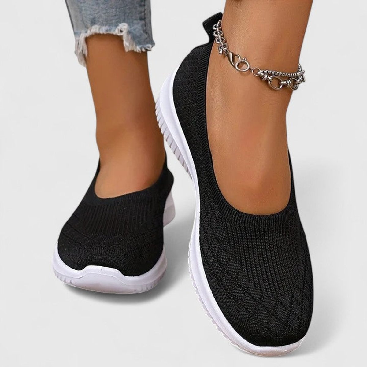 Women's Orthopedic Knit Slip-On Sneaker Flats