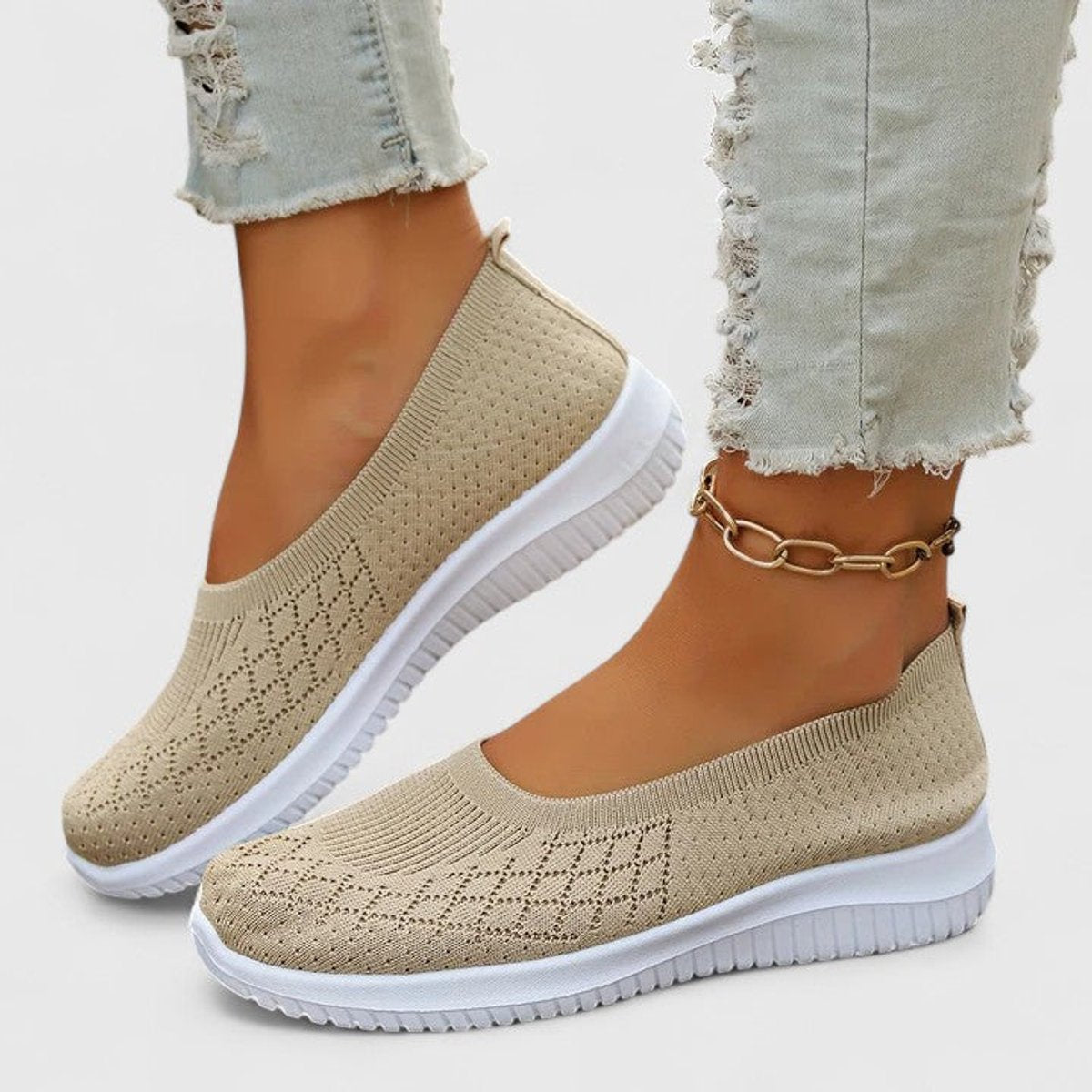 Women's Orthopedic Knit Slip-On Sneaker Flats
