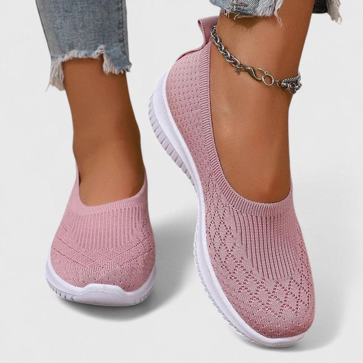 Women's Orthopedic Knit Slip-On Sneaker Flats