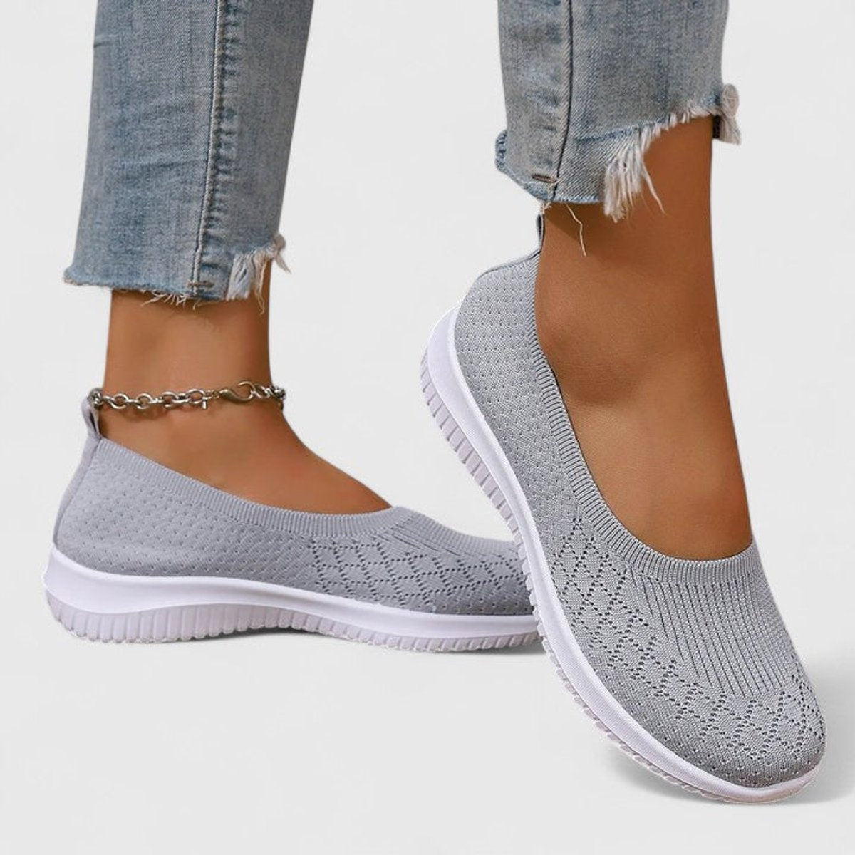 Women's Orthopedic Knit Slip-On Sneaker Flats