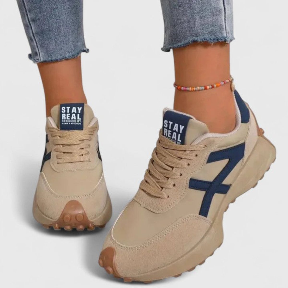 Women's Orthopedic Lace-Up Cushioned Platform Sneakers