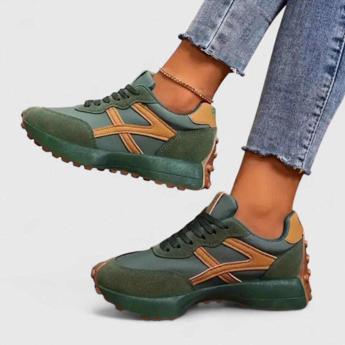 Women's Orthopedic Lace-Up Cushioned Platform Sneakers