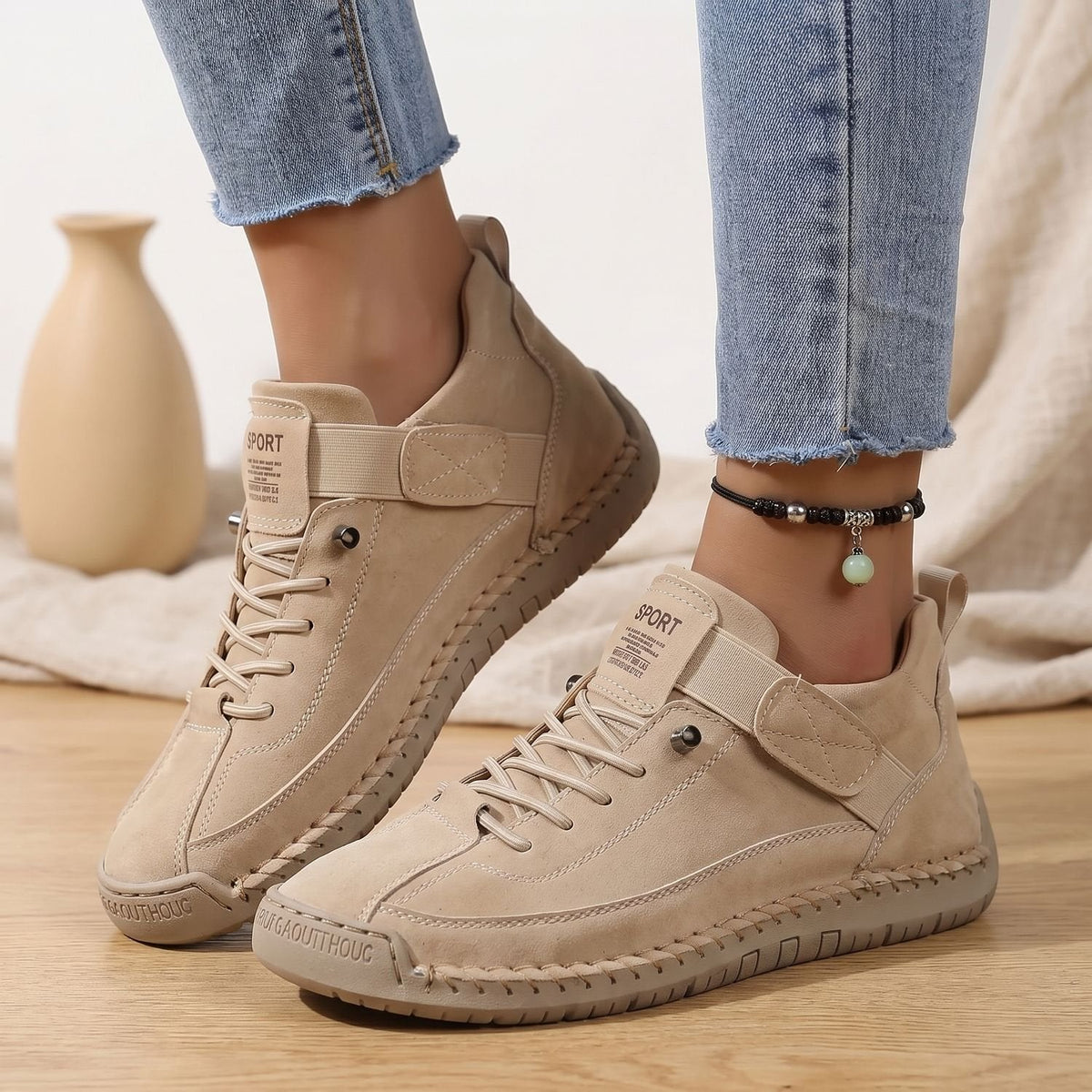 Olivia | Women's Orthopedic Lace-Up High-Top Cushioned Sneakers