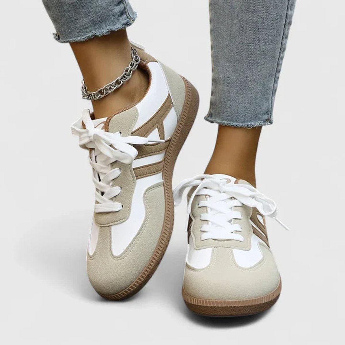 Women's Orthopedic Lace-Up Wide Toe Box Casual Sneakers