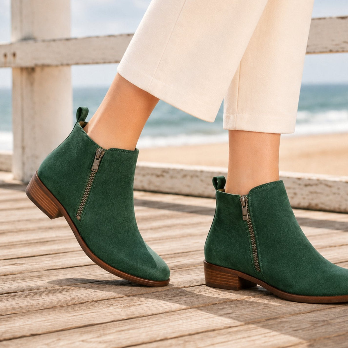 Harper | Women's Orthopedic Side-Zip Low-Heel Ankle Boots