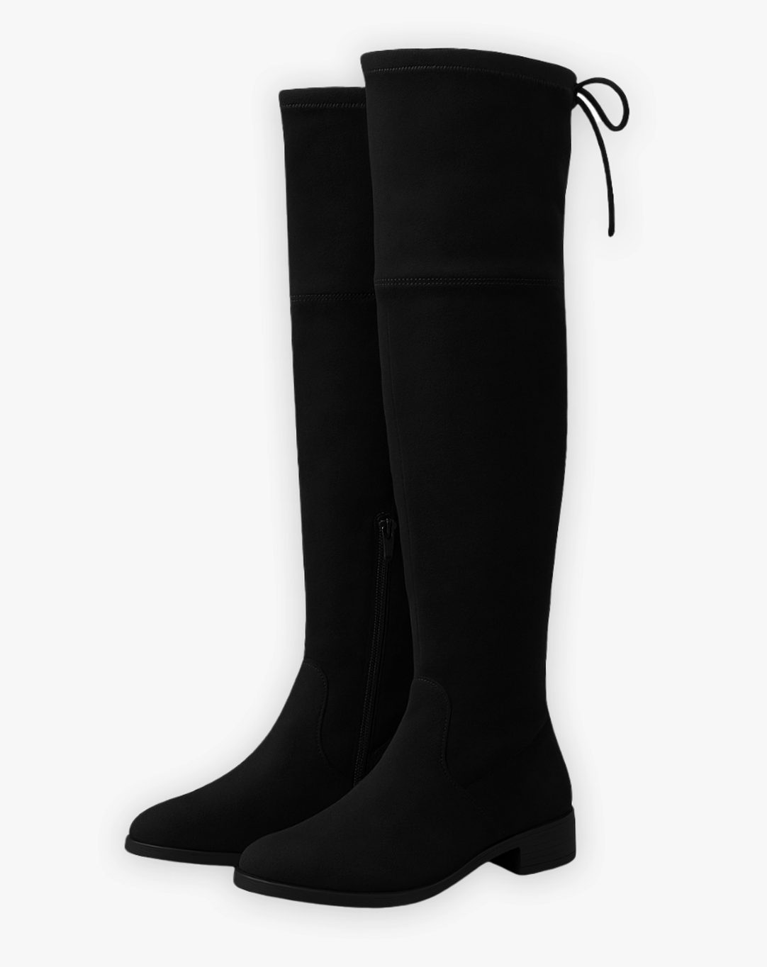 Layla | Women's Over-the-Knee Flat Suede Boots Side-Zip