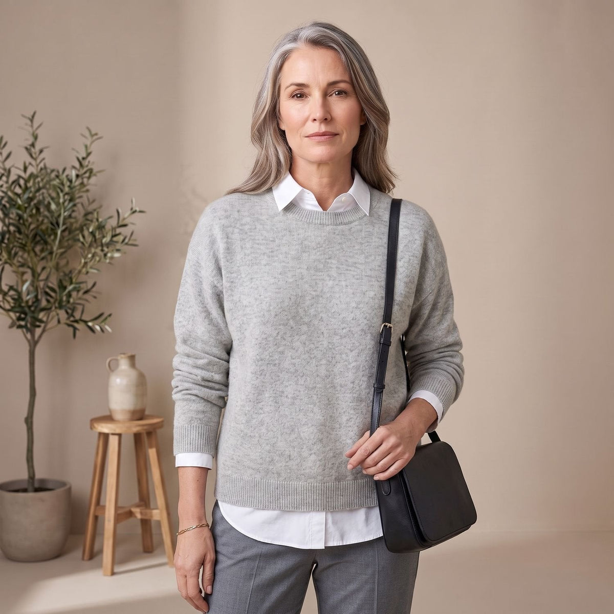 Scarlett | Women's Oversized Crew-Neck Knit Pullover Sweater